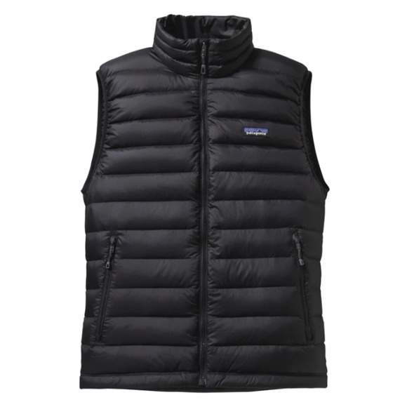 Patagonia - Men's Down Puffer Quilted Black Zip Front Sweater Vest - XL - Picture 1 of 10